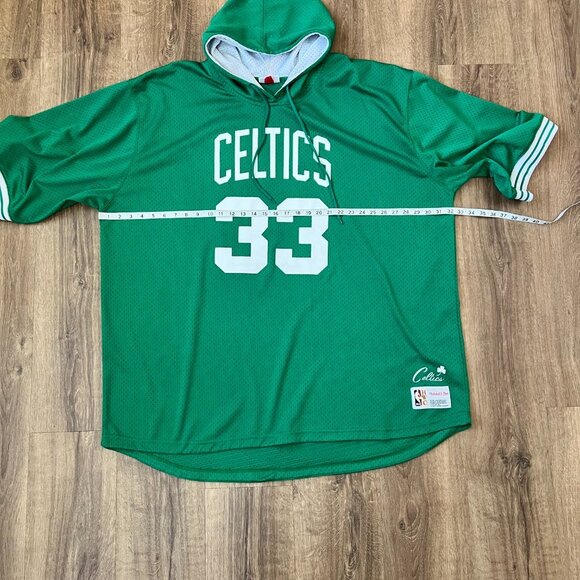 Mitchell & Ness Authentic Jersey Celtics Larry Bird Short Sleeve Hoodie Sz 4XLT - Picture 6 of 14